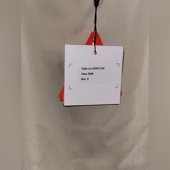 Khaki/light green slip, midi dress - Picture 4 of 4